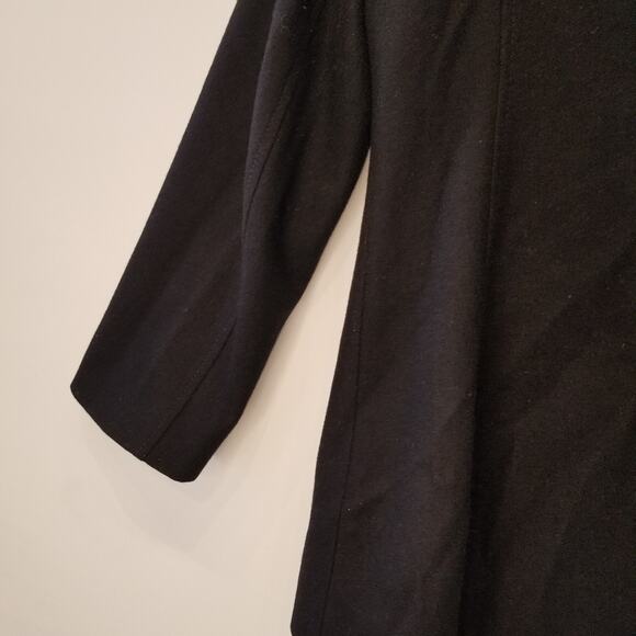 Tommy Hilfiger Black Winter Jacket Coat Wool Blend Parka Zipper Pockets Size M - Picture 10 of 12